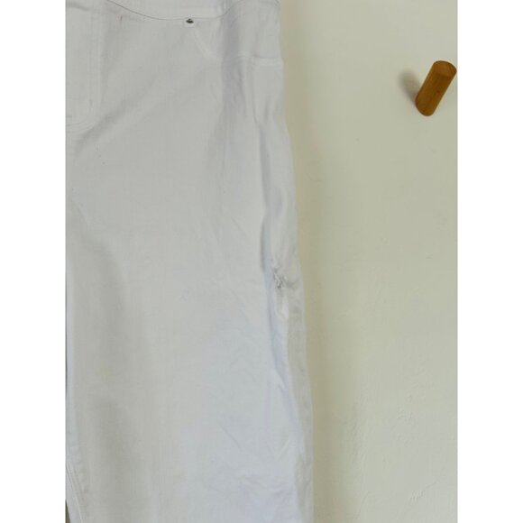 Spanx Womens 2X White Distressed Skinny Jeans - Picture 4 of 14
